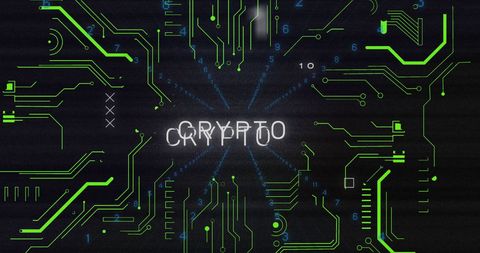 Futuristic Crypto Concept with Circuit Board Design - Download Free Stock Images Pikwizard.com