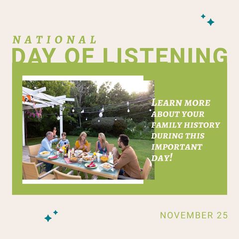 National Day of Listening with Family Dinner Outdoors - Download Free Stock Templates Pikwizard.com