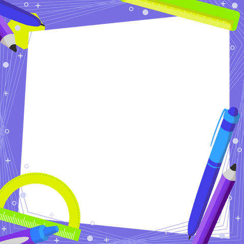 transparent school supplies frame with colorful stationery - Download Free Stock Videos Pikwizard.com