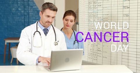Doctors Analyzing Patient Data on World Cancer Day