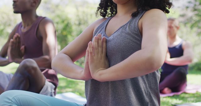 Diverse Group Practicing Yoga in Park Setting - Download Free Stock Images Pikwizard.com