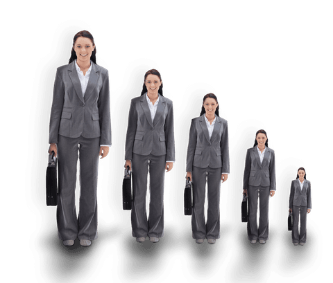 Caucasian Businesswoman in Formal Attire on Transparent Background