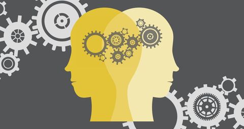 Interconnected Minds with Gear Mechanisms Symbolizing Communication - Download Free Stock Images Pikwizard.com