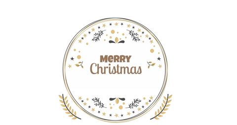 Festive Christmas Greeting with Gold and Black Accents
