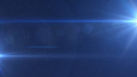 Bright Blue Background with Light Flare and Particles