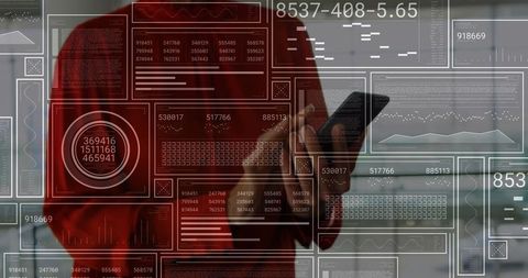 Businesswoman Engaging with Digital Analytics Interface