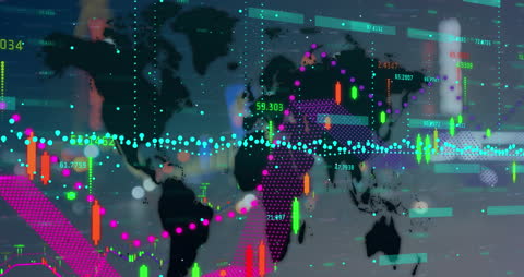 Financial Data Visualization and World Map Animation