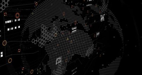 Futuristic Digital Data Visualization on Black Background - Download Free Stock Images Pikwizard.com
