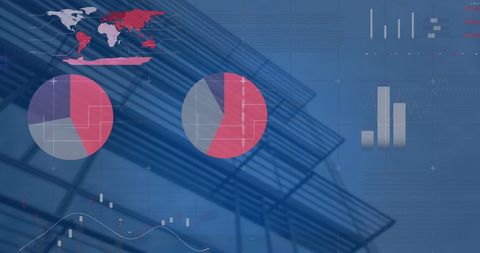 Global Business Analytics with Digital Interfaces - Download Free Stock Images Pikwizard.com