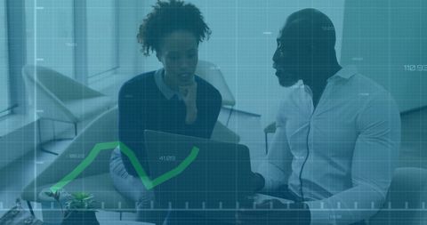Collaborative Financial Data Analysis in Modern Office - Download Free Stock Images Pikwizard.com