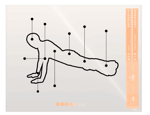 Transparent Screen Illustration of Man Doing Push-Ups in Digital Style - Download Free Stock Videos Pikwizard.com