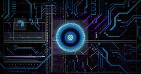 Futuristic Digital Interface with Targeting Scope - Download Free Stock Images Pikwizard.com