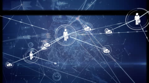 Digital Global Network with Data Connections Animation
