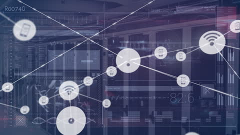 Data Processing Network and AI Technology Concept