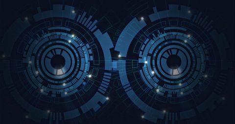 Futuristic Digital Interface in Blue Tones Symbolizing Advanced Technology - Download Free Stock Images Pikwizard.com
