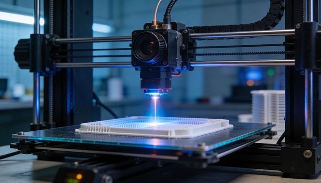 Laser-Guided 3D Printer Producing High-Precision Prototype on Glass Print Bed