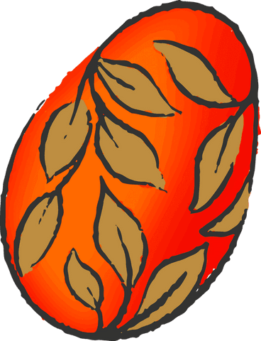 abstract orange-red oval with leaf vines on transparent background - Download Free Stock Videos Pikwizard.com