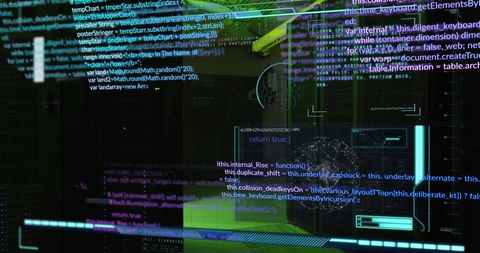 Digital Interface Displaying Code and Data Visualization - Download Free Stock Images Pikwizard.com