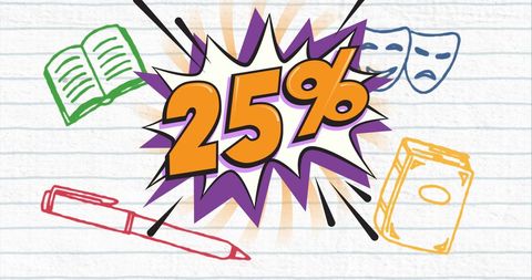 Retro Savings Graphic with Education Icons - Download Free Stock Images Pikwizard.com
