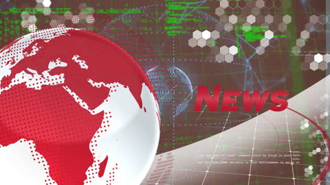 Animation Displaying Fake News Concept with Globe and Programming Code