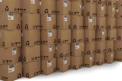 transparent stack of brown packed cardboard boxes with barcodes - Download Free Stock Videos Pikwizard.com
