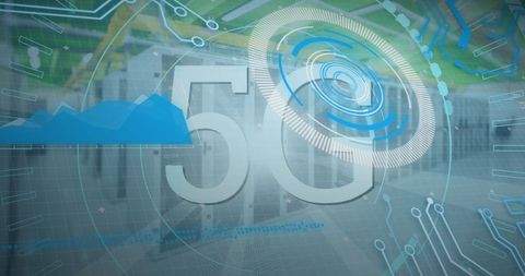 Digital 5G Connectivity Overarching Server Data Center - Download Free Stock Images Pikwizard.com