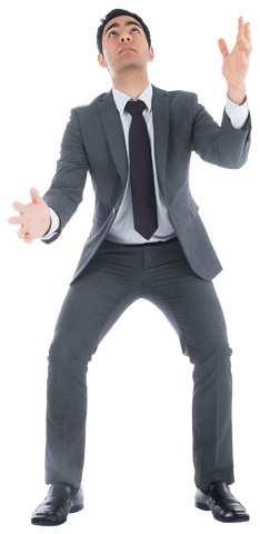 Transparent Image Businessman Raising Hands Skies Enthusiasm