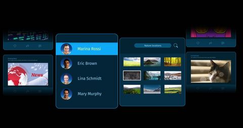 Digital Interface with Social Media Profiles and Posts - Download Free Stock Images Pikwizard.com