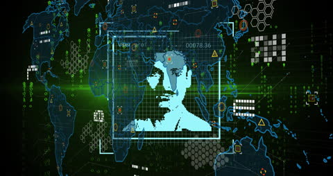 Futuristic Digital Interface with Viral Data and AI