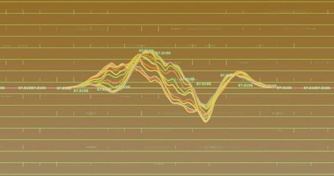 Dynamic Financial Data Analysis Concept with Graph Lines and Orange Background - Download Free Stock Images Pikwizard.com