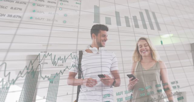 Diverse Professionals Analyzing Stock Market Data on Mobile Devices - Download Free Stock Images Pikwizard.com