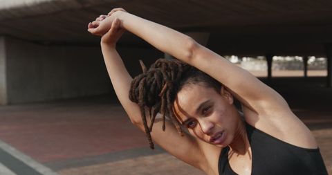Young Woman Stretching Outdoors for Fitness - Download Free Stock Images Pikwizard.com