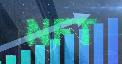 Rising Financial Growth with Futuristic Digital Chart - Download Free Stock Images Pikwizard.com