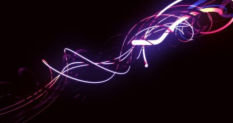 Vibrant Light Trails on Black Background - Download Free Stock Images Pikwizard.com