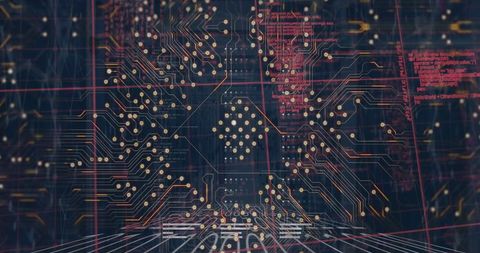 Abstract Digital Circuit Board with Network Connections - Download Free Stock Images Pikwizard.com
