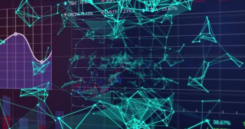 Digital Finance Network with Analytics Interface - Download Free Stock Images Pikwizard.com