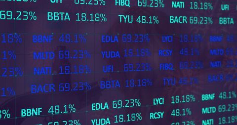 Stock Market Data Overlaid with COVID-19 Cells Concept - Download Free Stock Images Pikwizard.com