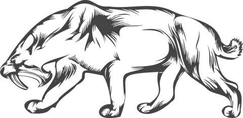 Transparent predator stalking silhouette illustration