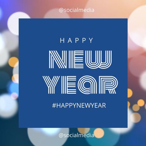 Colorful New Year Celebration with Festive Lights and Bold Text - Download Free Stock Templates Pikwizard.com