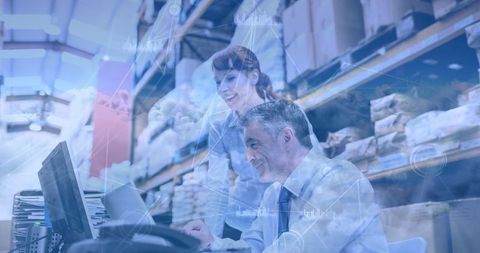 Business Professionals Collaborating in Warehouse on Logistics Strategy - Download Free Stock Images Pikwizard.com