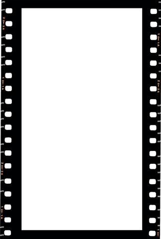 Transparent Film Strip Frame with Sprocket Holes Retro Design Aesthetic