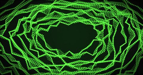 Glowing Green Network Connections on Black Background - Download Free Stock Images Pikwizard.com