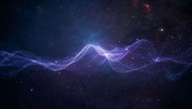 Glowing Particle Wave with Cosmic Background