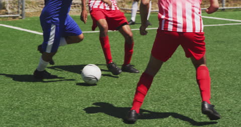 Five-a-Side Soccer Match with Tactical Movements