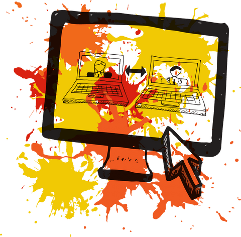Abstract Media Icons with Colorful Stains on Transparent Background - Download Free Stock Videos Pikwizard.com