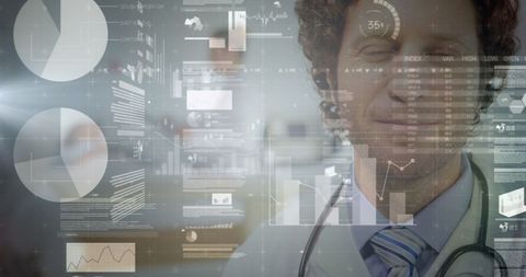 Futuristic Concept of Medicine and Financial Data Interconnection - Download Free Stock Images Pikwizard.com