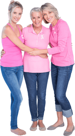 women of different generations supporting breast cancer awareness transparent - Download Free Stock Videos Pikwizard.com