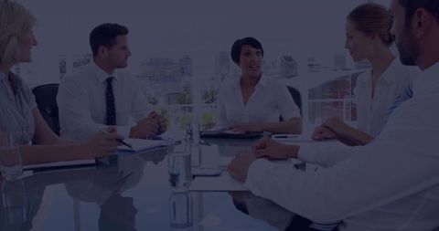 Diverse Business Meeting in Modern Office Conference Room