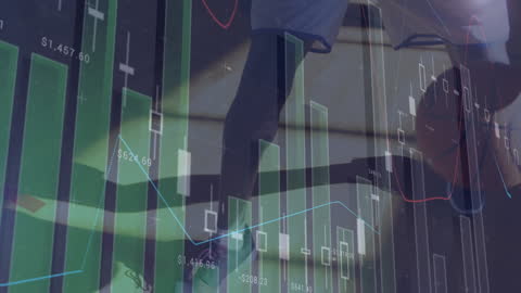 Basketball Merged with Financial Data Analytics Animation