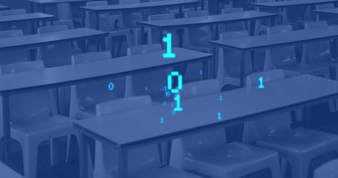 Digital Code Over Classroom Focused on Technology Integration - Download Free Stock Images Pikwizard.com